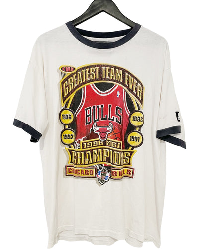 VINTAGE CHIAGO BULLS GREATEST TEAM EVER TEE - LARGE
