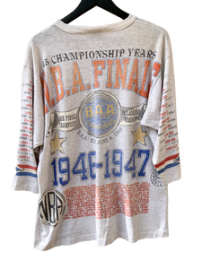 1991 CHICAGO BULLS WORLD CHAMPIONS 3/4 TEE - LARGE