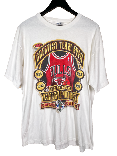 1996 BULLS GREATEST TEAM EVER 'SS' STARTER TEE - LARGE