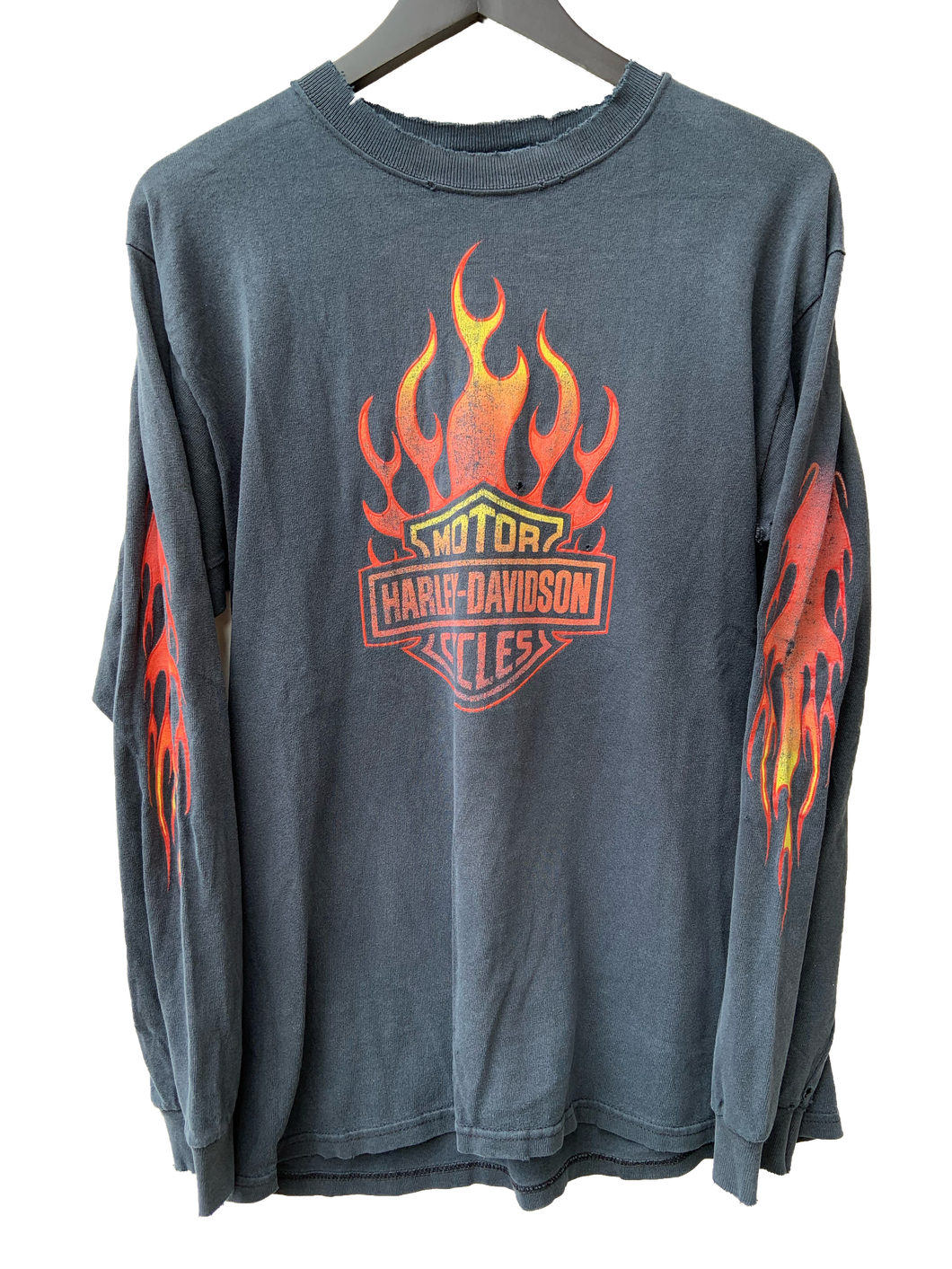 VINTAGE HARLEY DAVIDSON 'FLAMES' LS TEE - MEDIUM