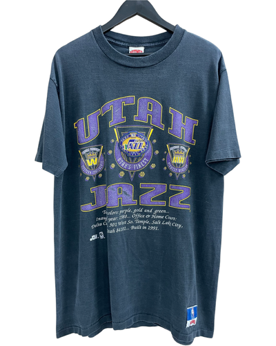 VINTAGE UTAH JAZZ 'SS' TEE - LARGE