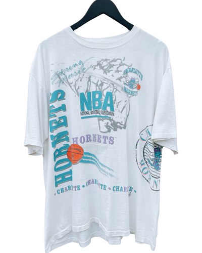 VINTAGE CHARLOTTE HORNETS AOP 'SS' TEE - XL