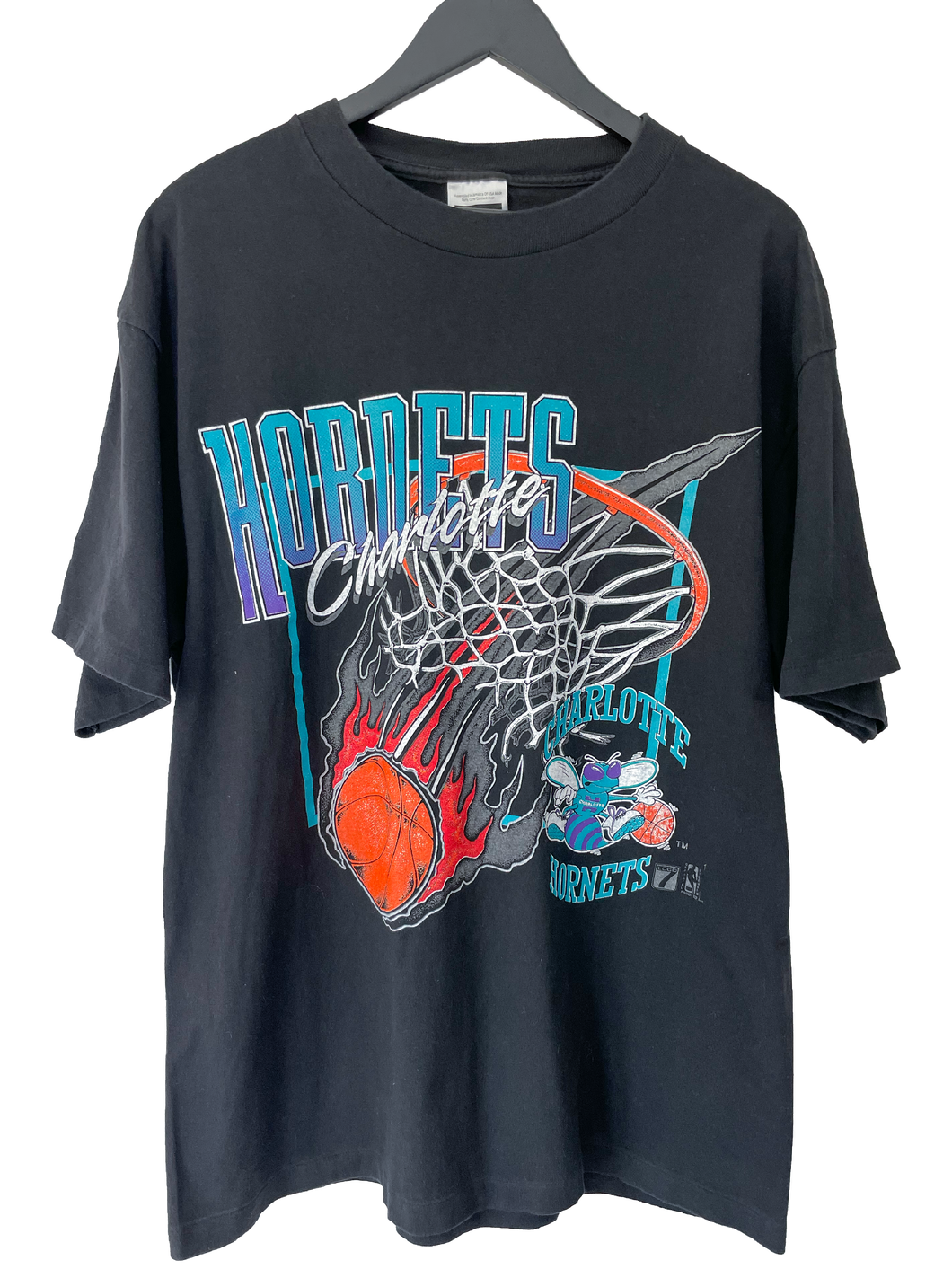 VINTAGE CHARLOTTE HORNETS 'SS' TEE - XL