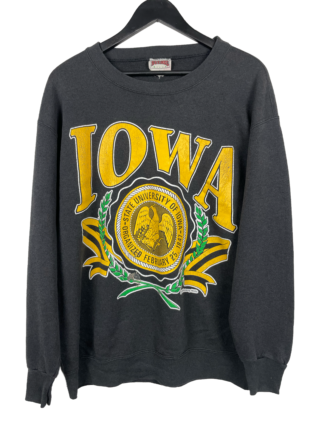 1990 UNIVERSITY OF IOWA NUTMEG MILLS JUMPER - LARGE