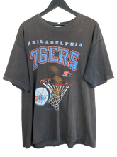 Load image into Gallery viewer, 1991 PHILADELPHIA 76ERS STARTER &#39;SS&#39; TEE - XL