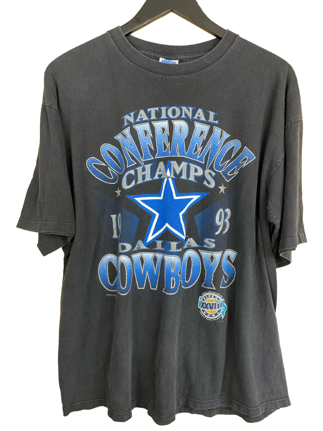 1993 DALLAS COWBOYS CHAMPS 'SS' STARTER TEE - LARGE