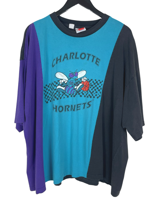 VINTAGE CHARLOTTE HORNETS 'SS' TEE - XXXL (FITS XL)