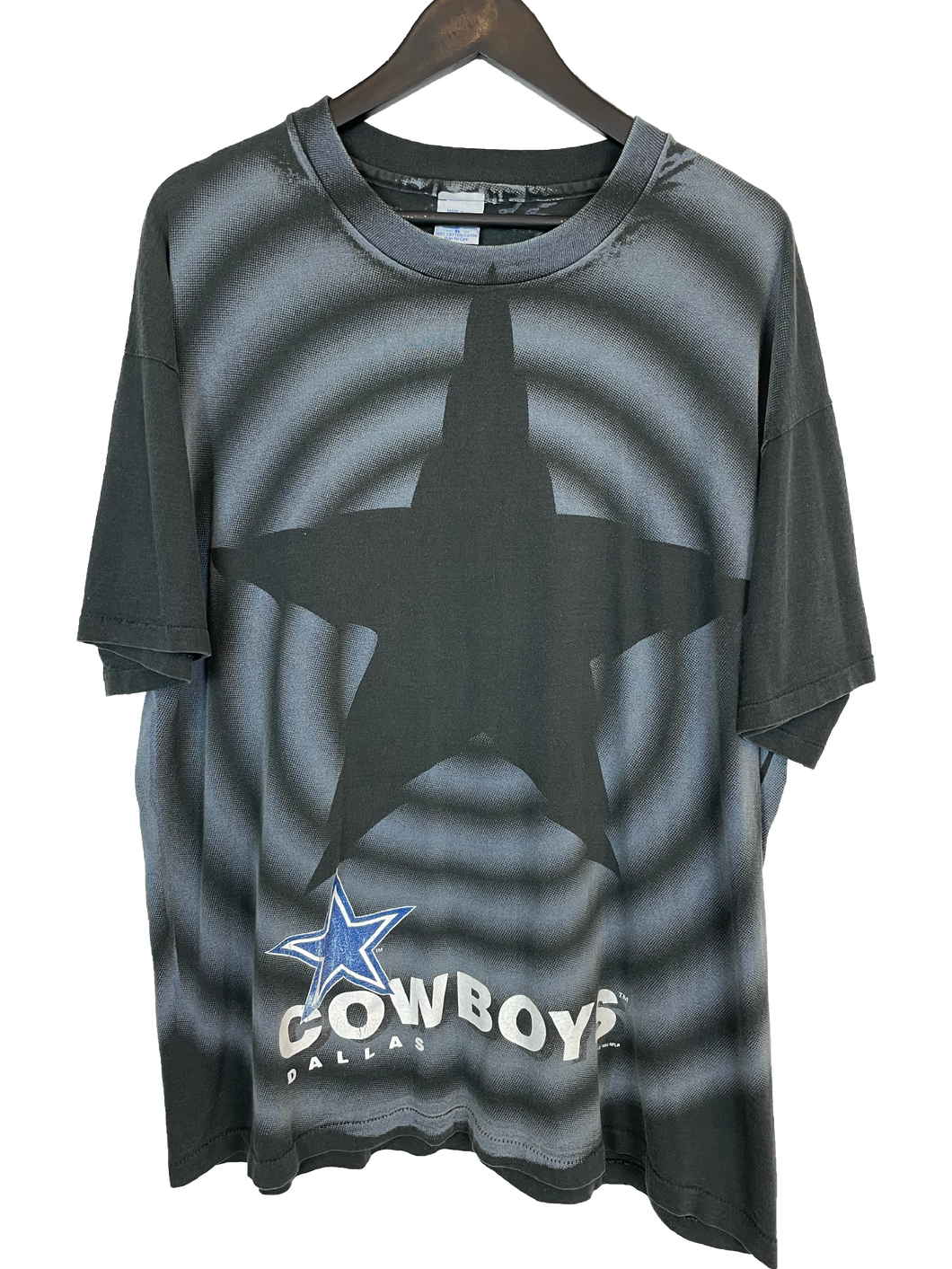 1993 DALLAS COWBOYS ALL OVER PRINT 'SS' TEE - XL