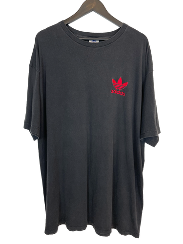VINTAGE ADIDAS EMBROIDERED LOGO TEE - XL