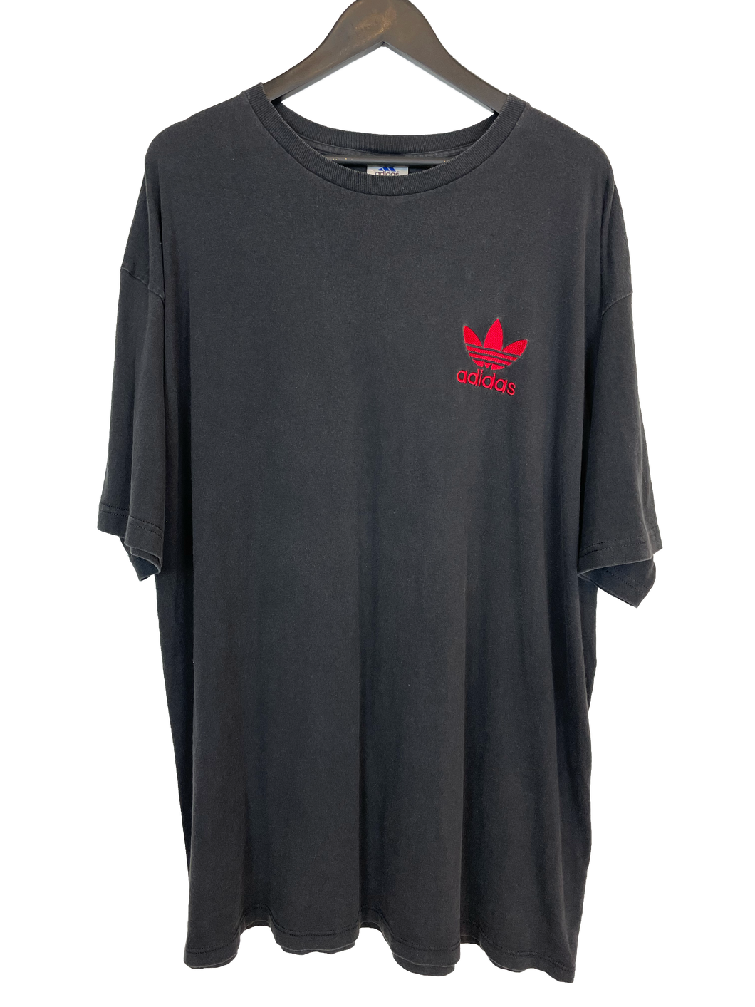 VINTAGE ADIDAS EMBROIDERED LOGO TEE - XL