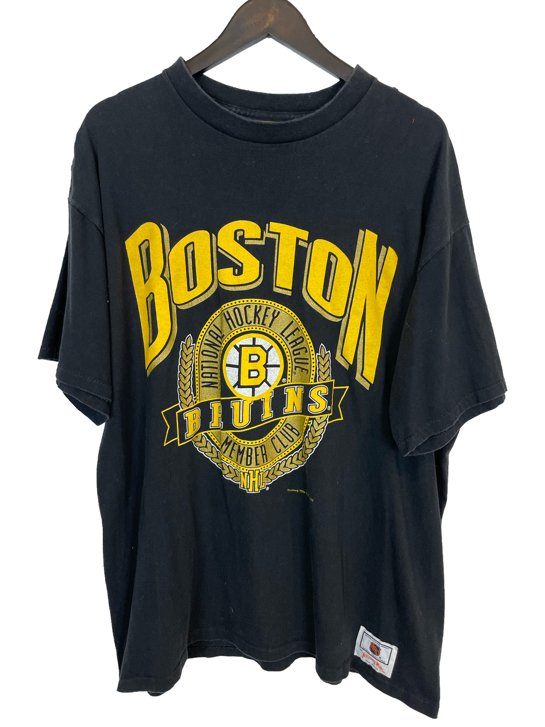 1992 BOSTON BRUINS NUTMEG MILLS 'SS' TEE - XL