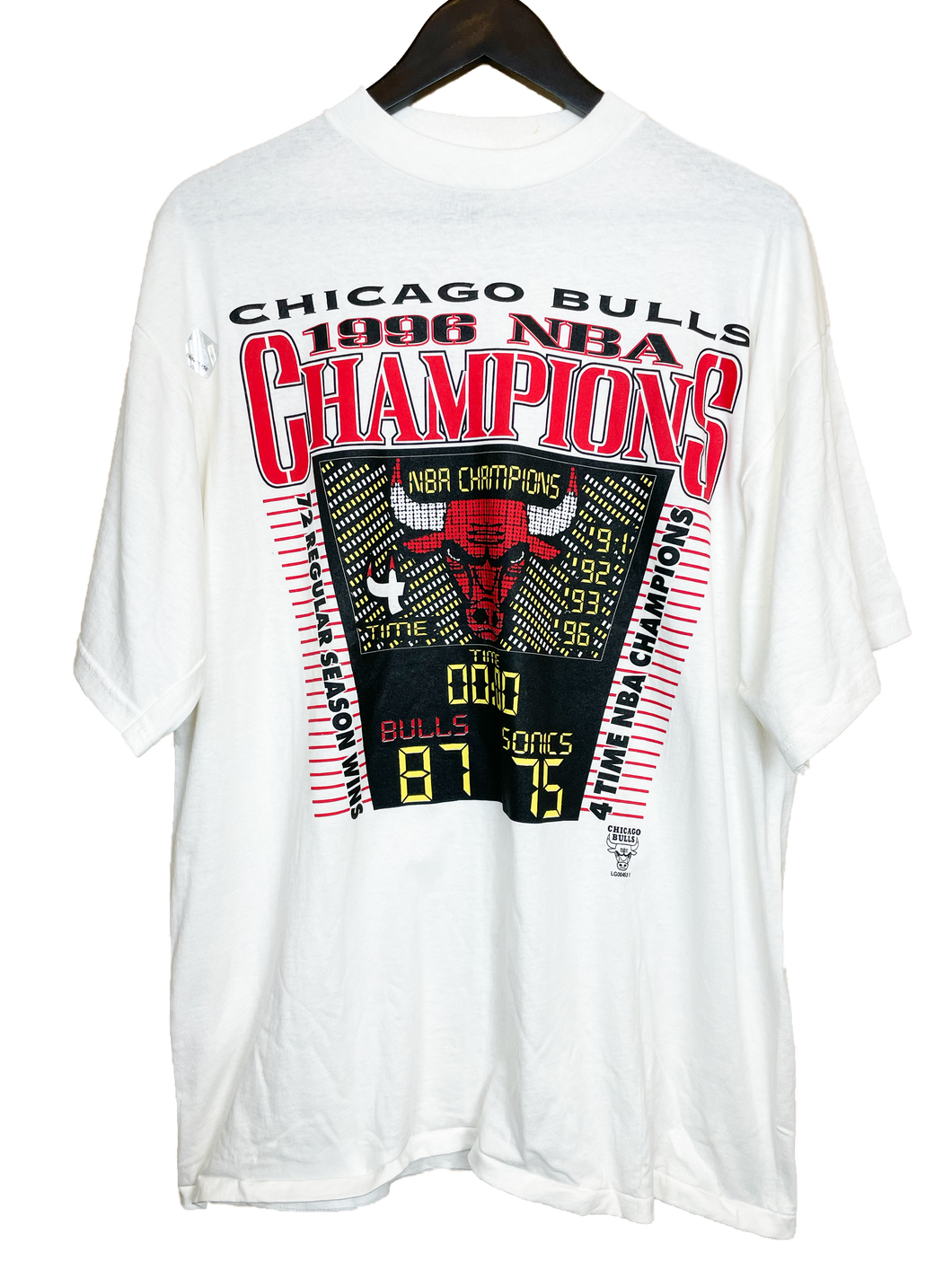 1996 CHICAGO BULLS CHAMPS TEE - XL