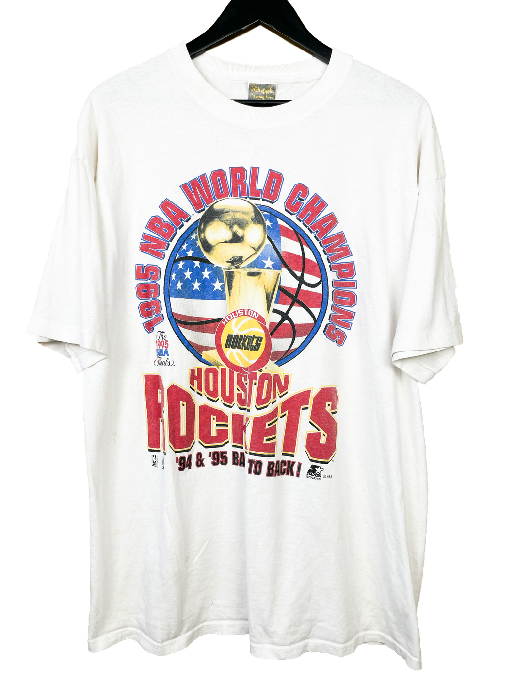1995 HOUSTON ROCKETS NBA CHAMPS 'SS' TEE - XL