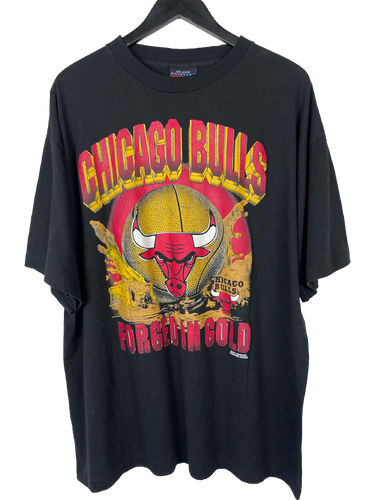 VINTAGE FORGED IN GOLD BULLS 'SS' TEE - XL