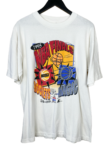 1995 ROCKETS/MAGIC NBA FINALS 'SS' BOOTLEG TEE - LARGE