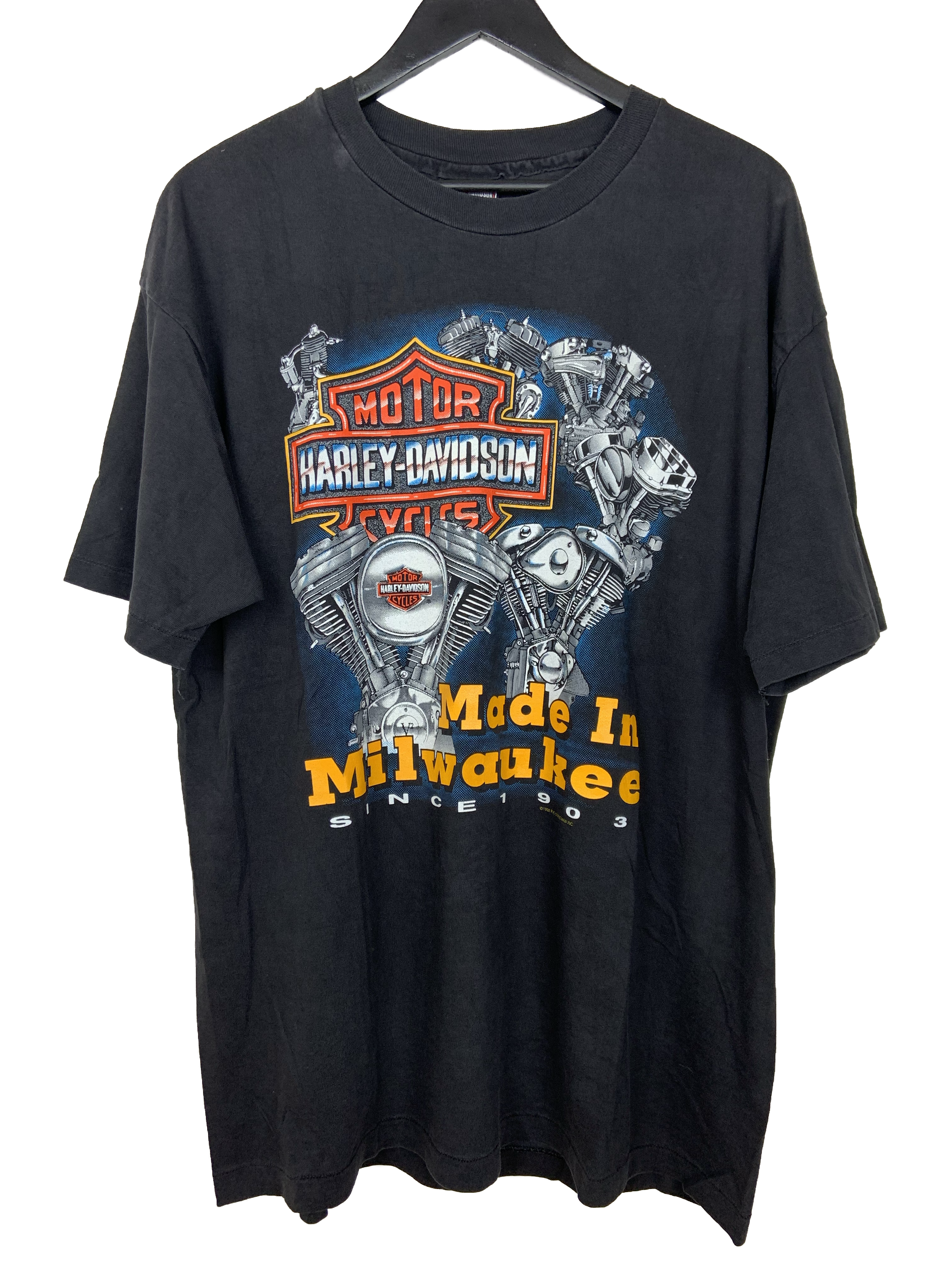 1992 HARLEY DAVIDSON MADE IN MILWAUKEE 'SS' TEE - XL – The Social