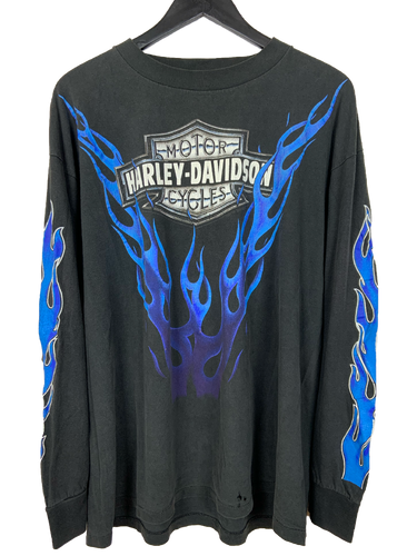 1993 HARLEY DAVIDSON FLAMES LS TEE - XL