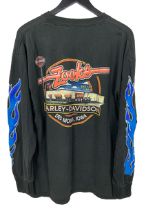 1993 HARLEY DAVIDSON FLAMES LS TEE - XL