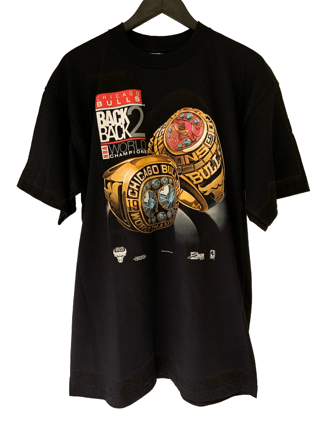 1992 BACK 2 BACK BULLS SALEM 'SS' TEE - XL