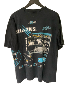 VINTAGE SAN JOSE SHARKS SALEM 'SS' TEE - XL