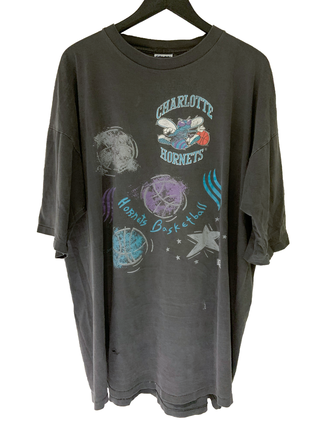 VINTAGE CHARLOTTE HORNETS 'SS' TEE - XXL