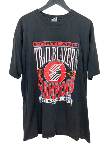 1992 PORTLAND TRAILBLAZERS CONFERENCE CHAMPS 'SS' TEE - XL