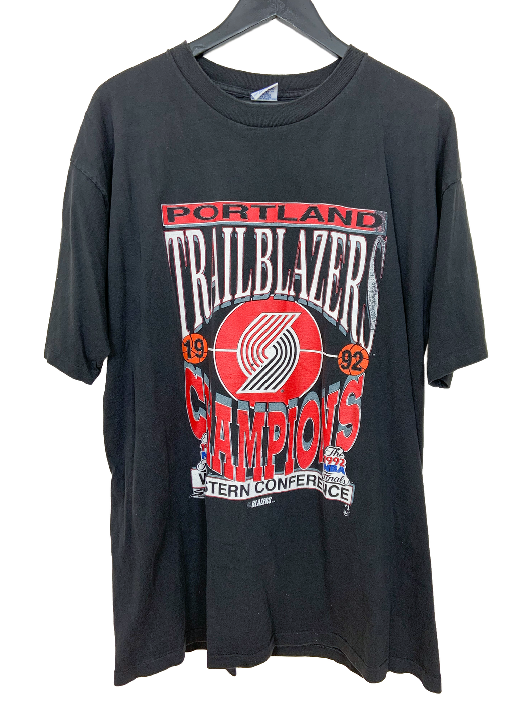 1992 PORTLAND TRAILBLAZERS CONFERENCE CHAMPS 'SS' TEE - XL