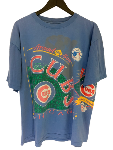 1992 CHICAGO CUBS ALL OVER PRINT 'SS' TEE - XL