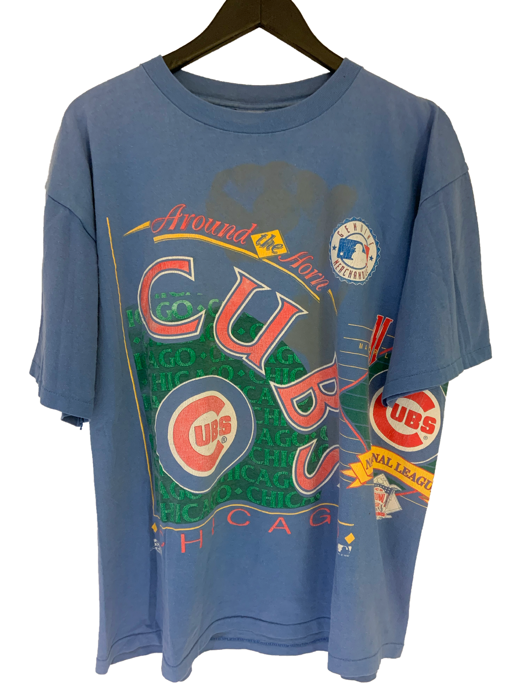 1992 CHICAGO CUBS ALL OVER PRINT 'SS' TEE - XL