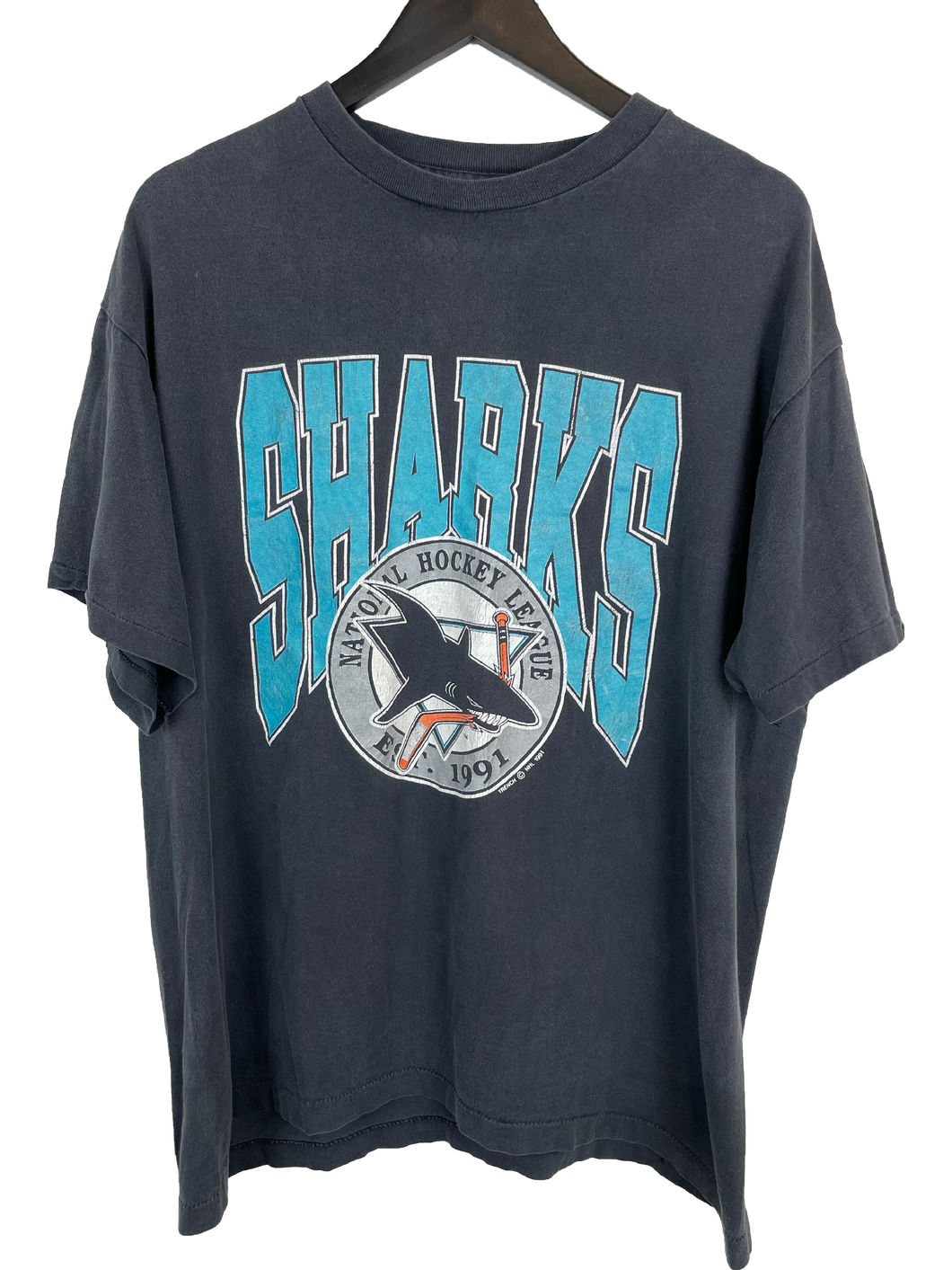 1991 SAN JOSE SHARKS 'SS' TEE - XL