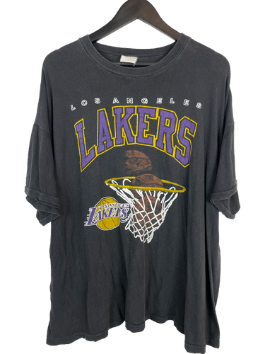VINTAGE LA LAKERS 'SS' TEE - LARGE