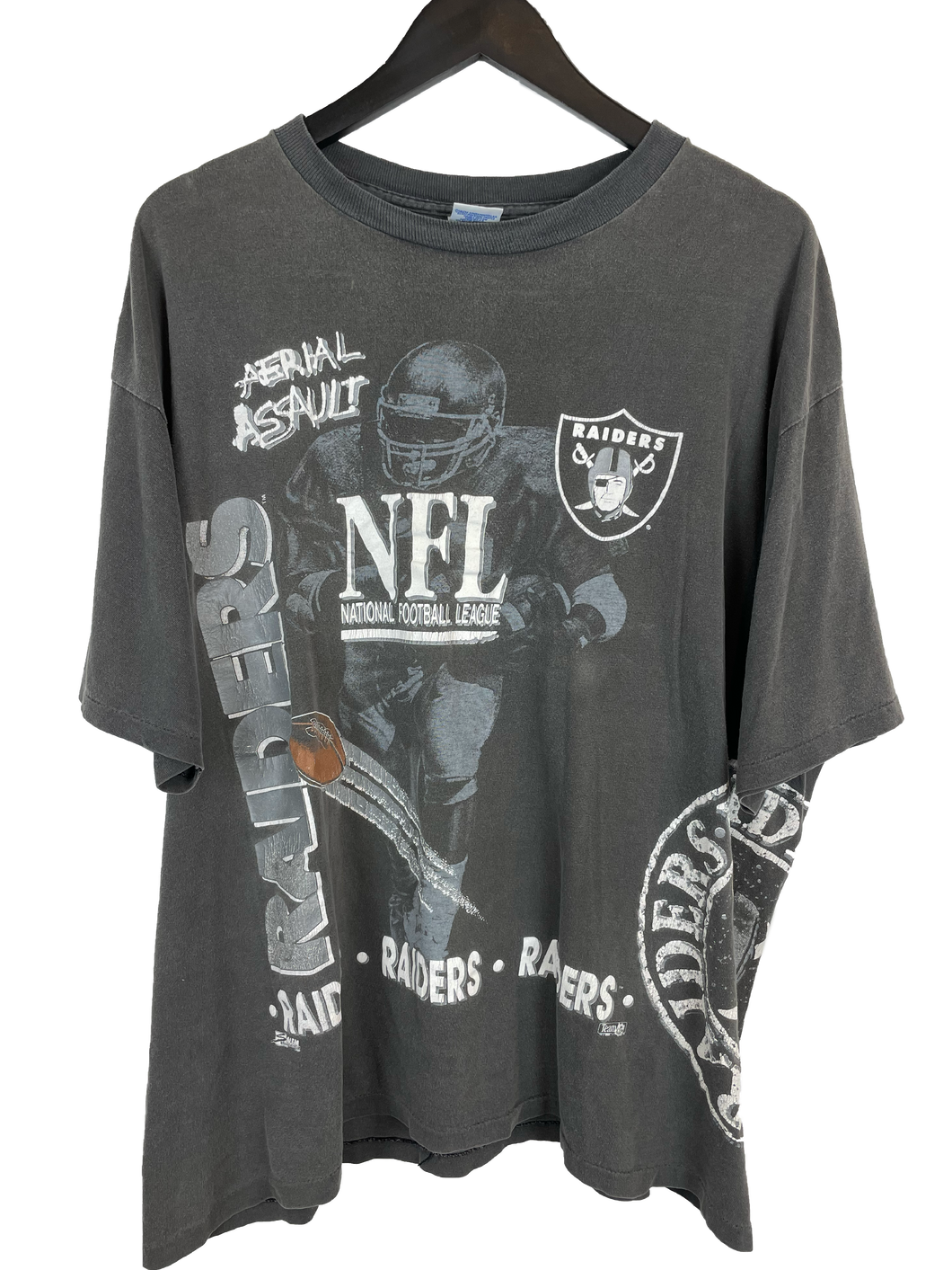 1991 LA RAIDERS AOP 'SS' TEE - XXL