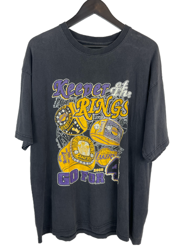 VINTAGE LA LAKERS ROAD TO 4 RINGS TEE - XL