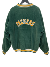Load image into Gallery viewer, VINTAGE GREEN BAY PACKERS CORDUROY BOMBER JACKET - LARGE