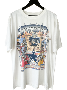 VINTAGE DALLAS COWBOYS COMIC 'SS' TEE - XL