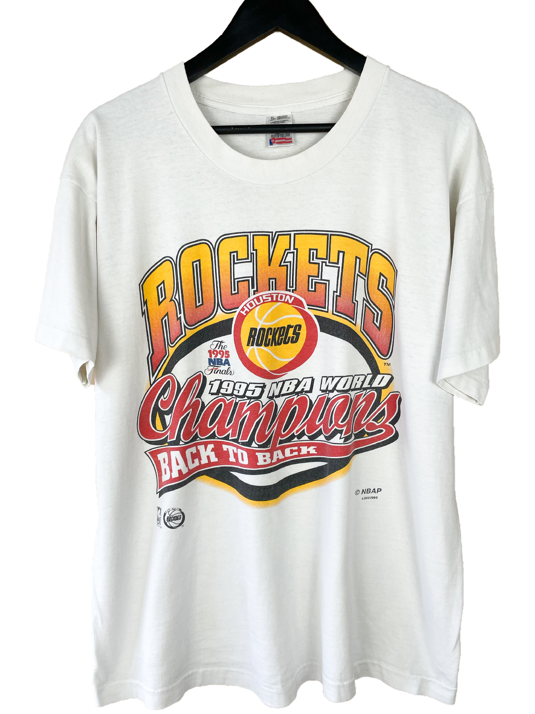 1995 HOUSTON ROCKETS BACK 2 BACK 'SS' TEE - XL