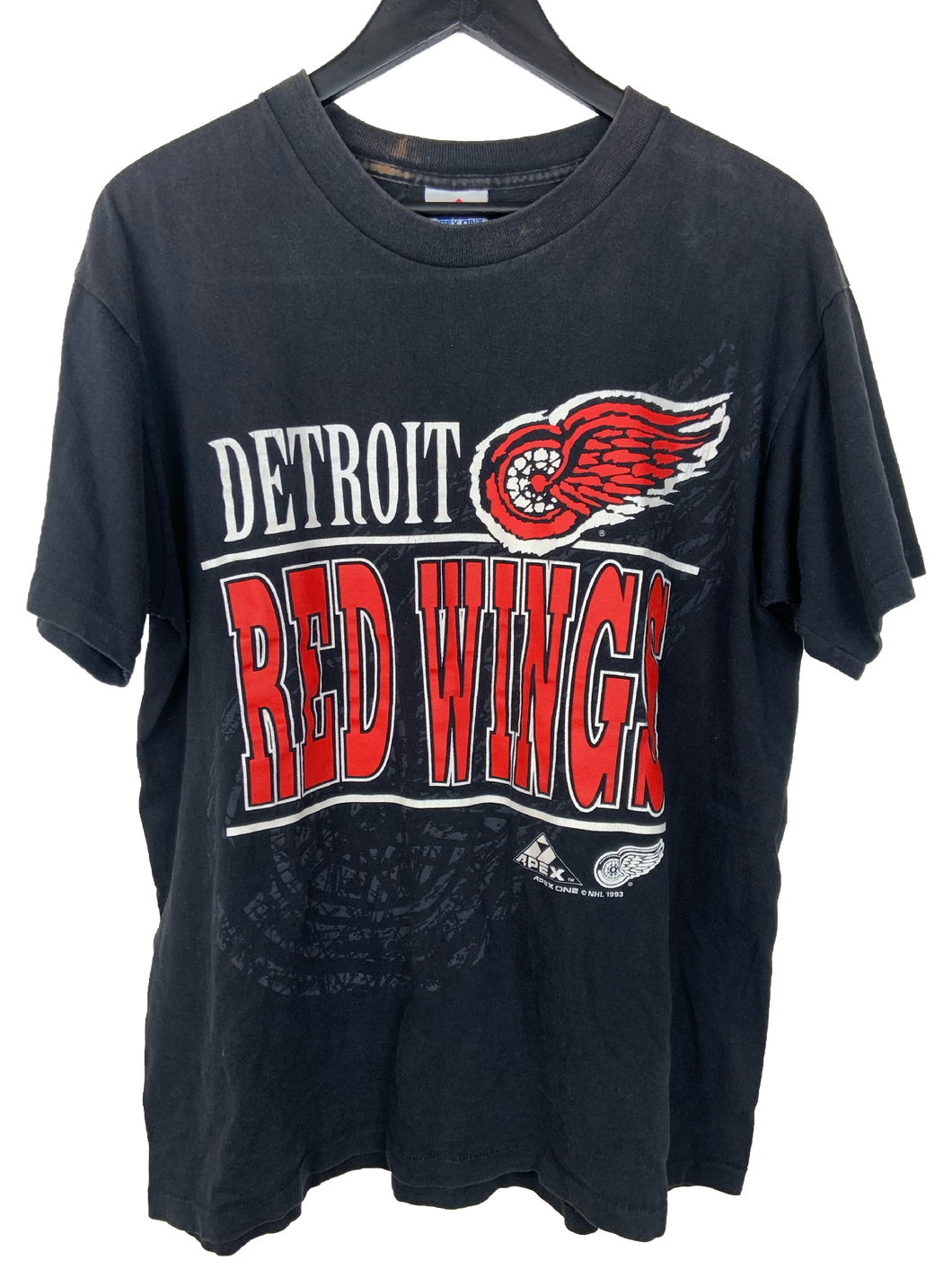 1993 DETROIT RED WINGS 'SS' TEE - LARGE
