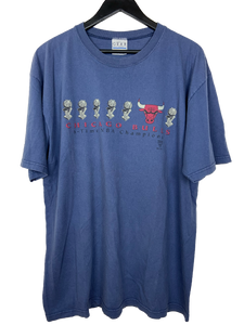 VINTAGE CHICAGO BULLS 6X CHAMPS TEE - LARGE