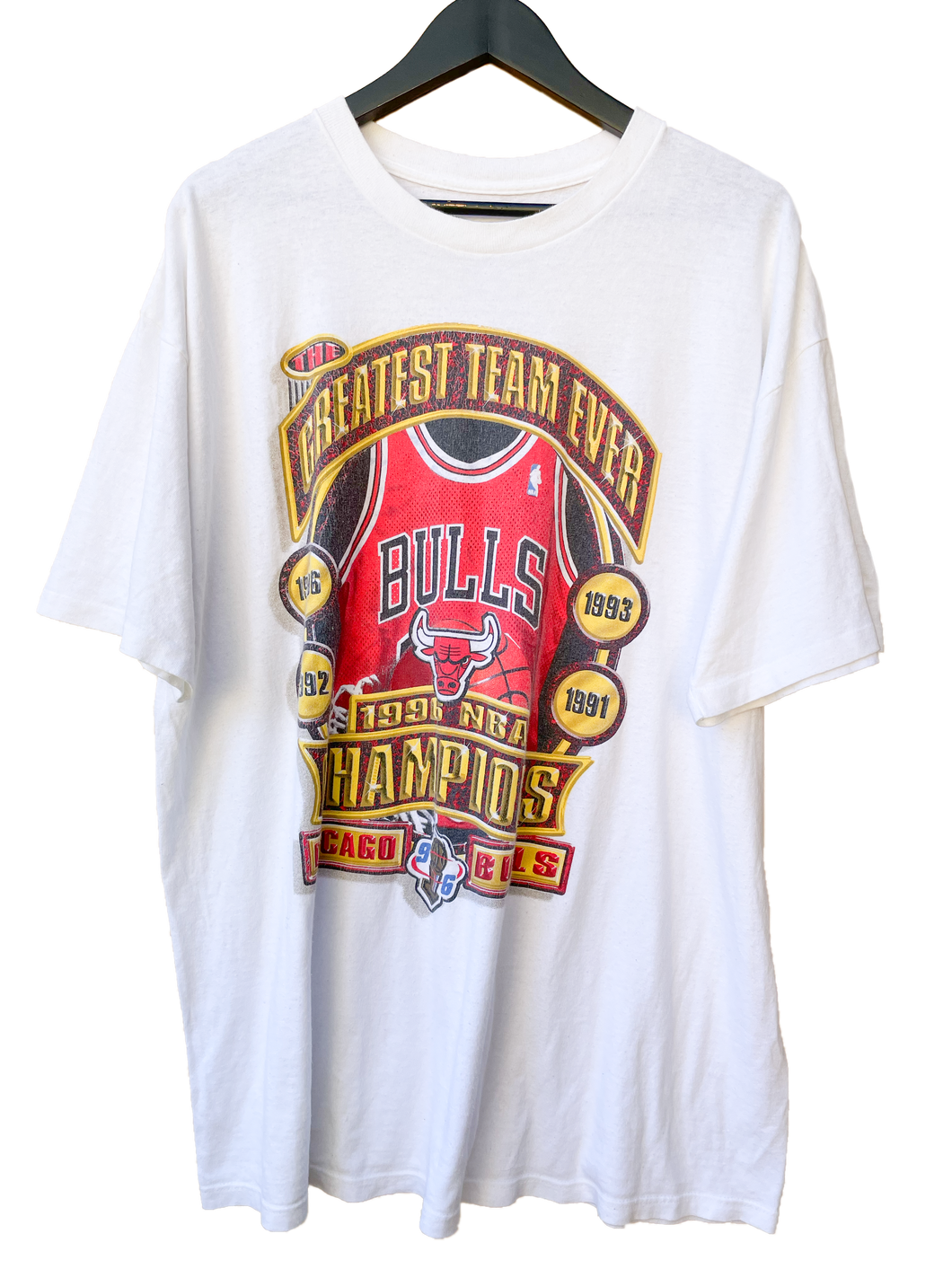 VINTAGE CHICAGO BULLS GREATEST TEAM EVER 'SS' TEE - XL