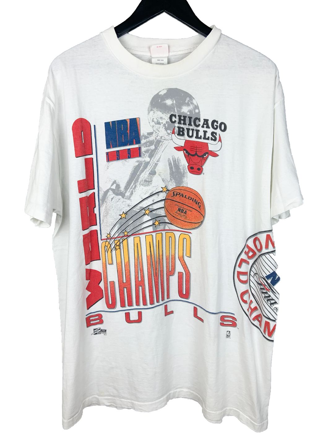 1991 CHICAGO BULLS WORLD CHAMPS 'SS' TEE - XL