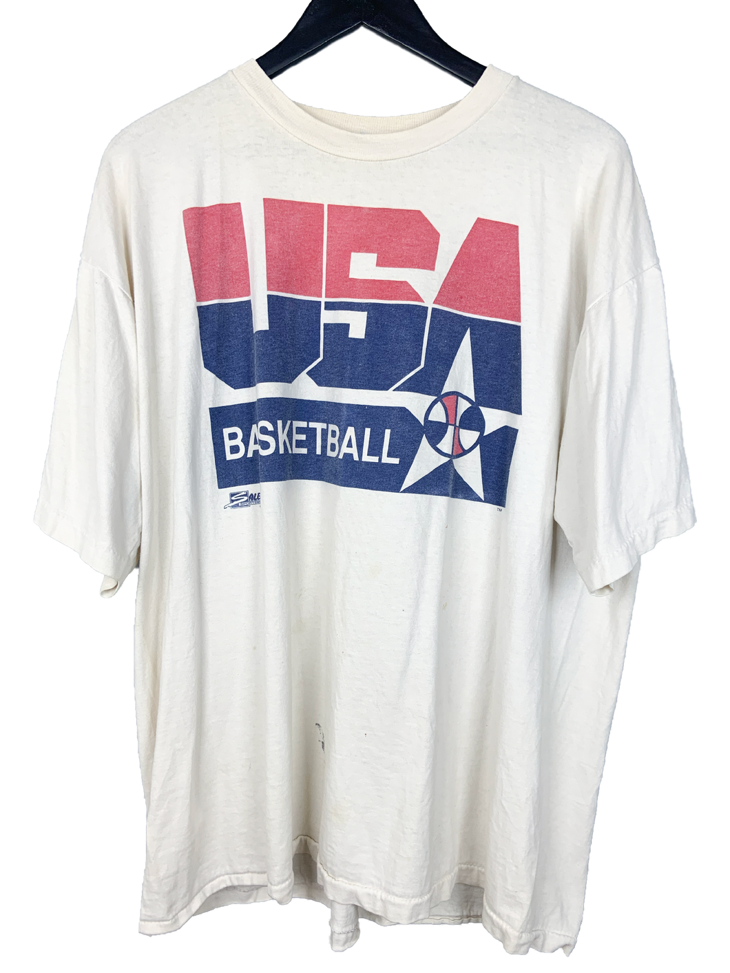 VINTAGE USA BASKETBALL 'SS' TEE - XL