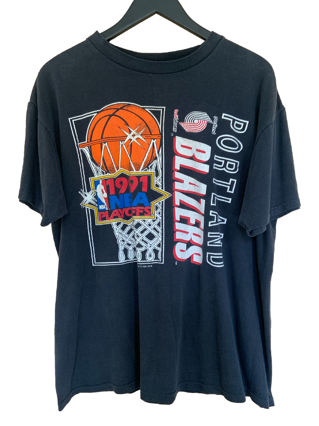 1991 NBA PLAYOFFS BLAZERS 'SS' TEE - XL