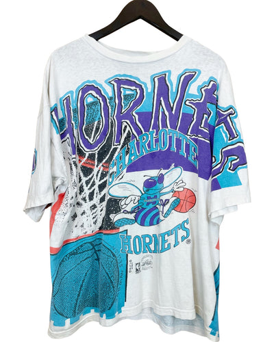 VINTAGE CHARLOTTE HORNETS AOP 'SS' TEE - XL