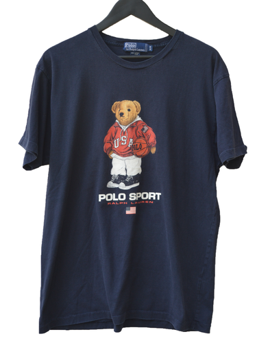 VINTAGE POLO BEAR RALPH LAUREN 'SS' TEE - MEDIUM