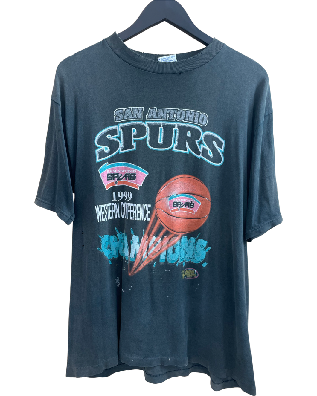 1999 SAN ANTONIO SPURS CHAMPS TEE - LARGE