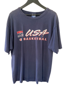 VINTAGE USA BASKETBALL CHAMPION TEE - XL