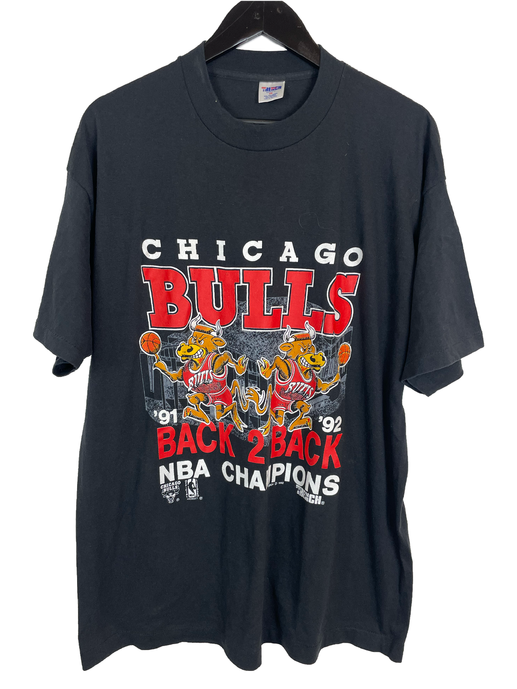91/92 BULLS BACK 2 BACK ‘SS’ TEE - XL