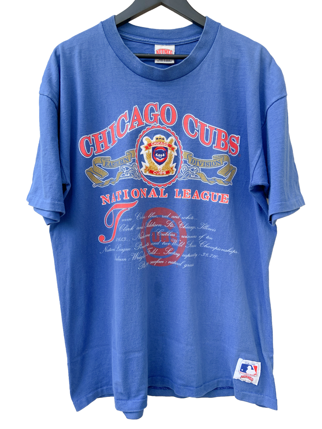 VINTAGE NUTMEG MILLS CHICAGO CUBS ‘SS’ TEE - XL