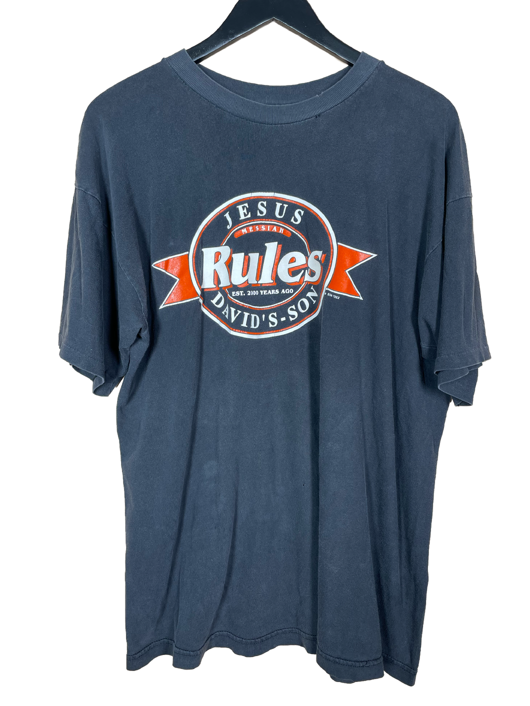 VINTAGE HARLEY STYLE JESUS ‘SS’ TEE - LARGE