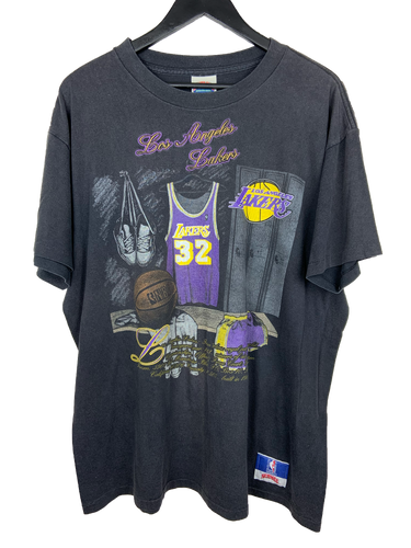 VINTAGE NUTMEG MILLS LAKERS ‘SS’ TEE - XL
